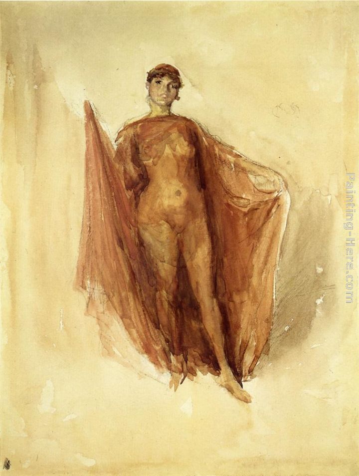 Dancing Girl painting - James Abbott McNeill Whistler Dancing Girl art painting